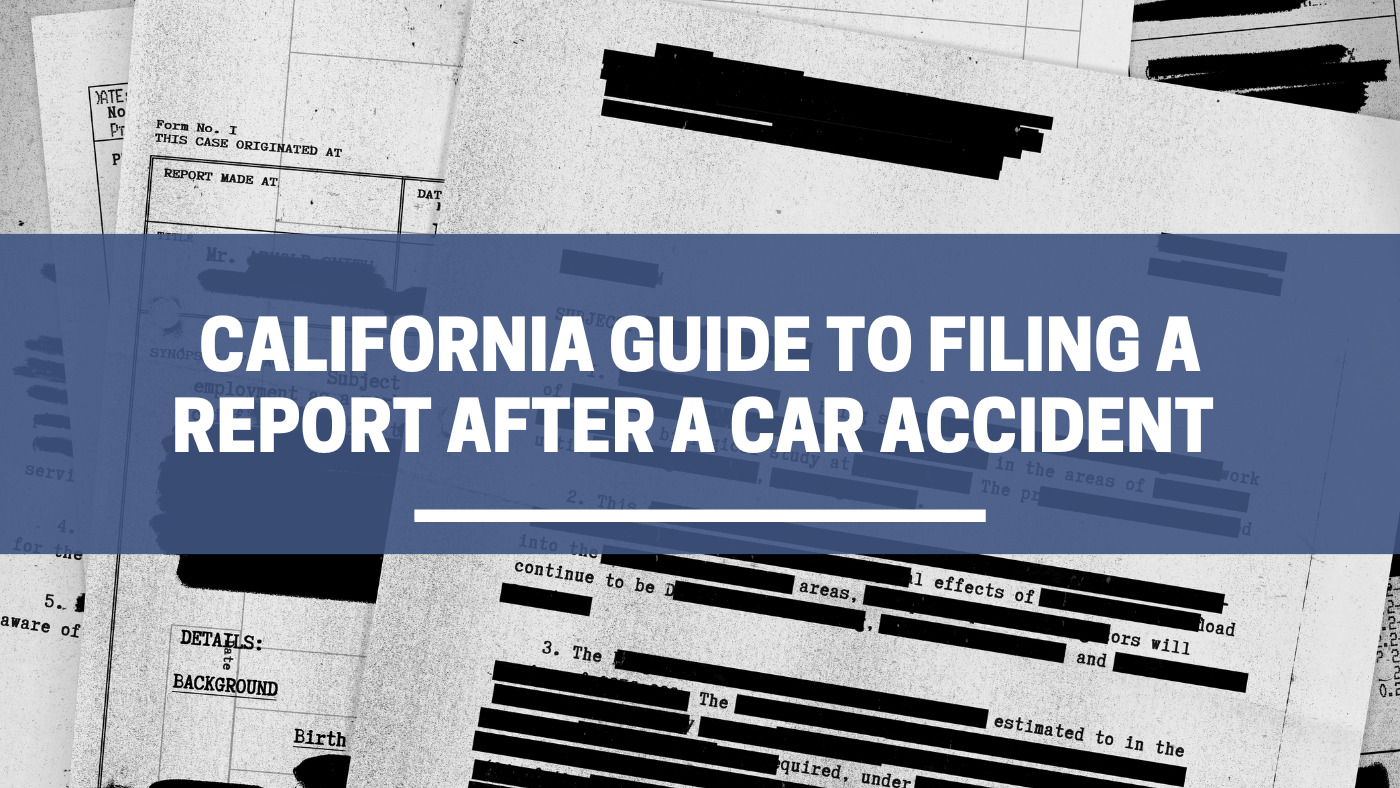 California Guide to Filing a Police Report After a Car Accident